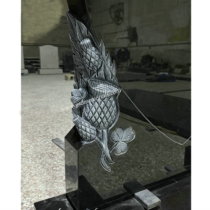 Thistle With Heart Headstone