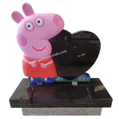 Juodojo granito „Peppa Pig Headstone“